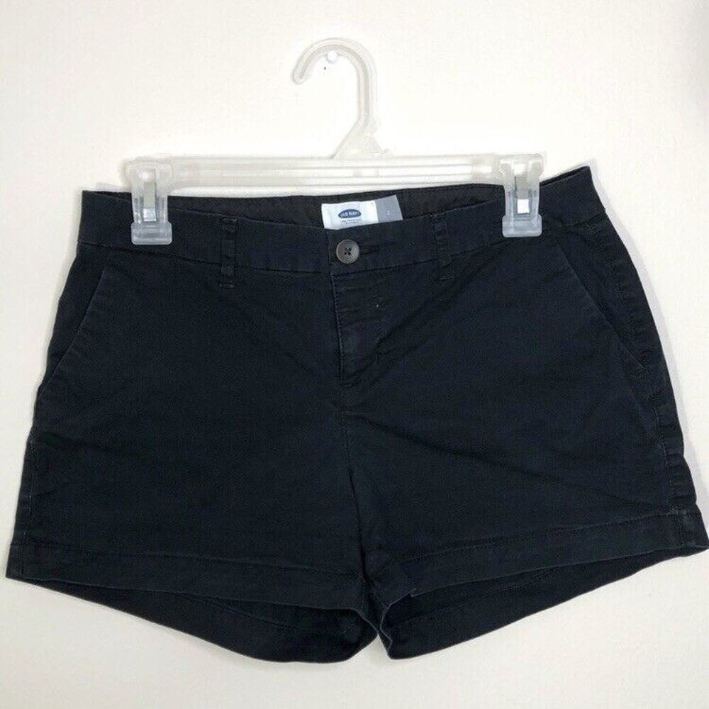 Old Navy Size 2 Black Shorts Pockets Preppy Casual Spring Summer Cute Simple